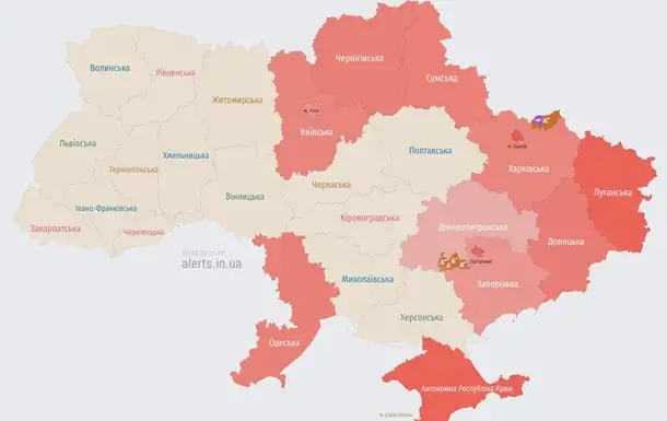 У Києві сталися вибухи після запуску російських дронів-камікадзе